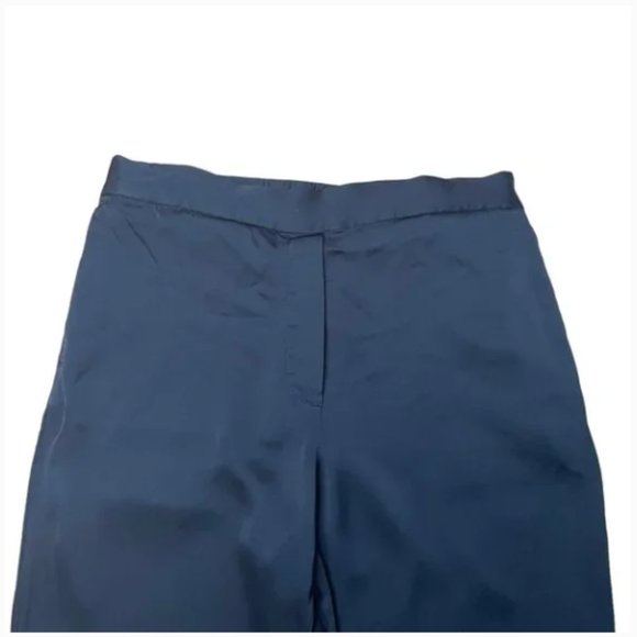 Rebecca Taylor Satin Black Straight Leg Trousers Size 10 โ Elegant & Versatile - Picture 3 of 8